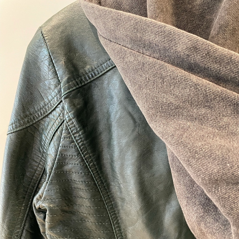 Green Leather Free People Jacket - Picture 5 of 5